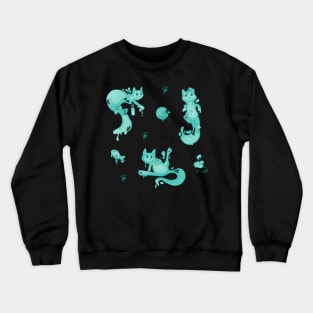 Space Cats - Blue Slime Alien Crewneck Sweatshirt